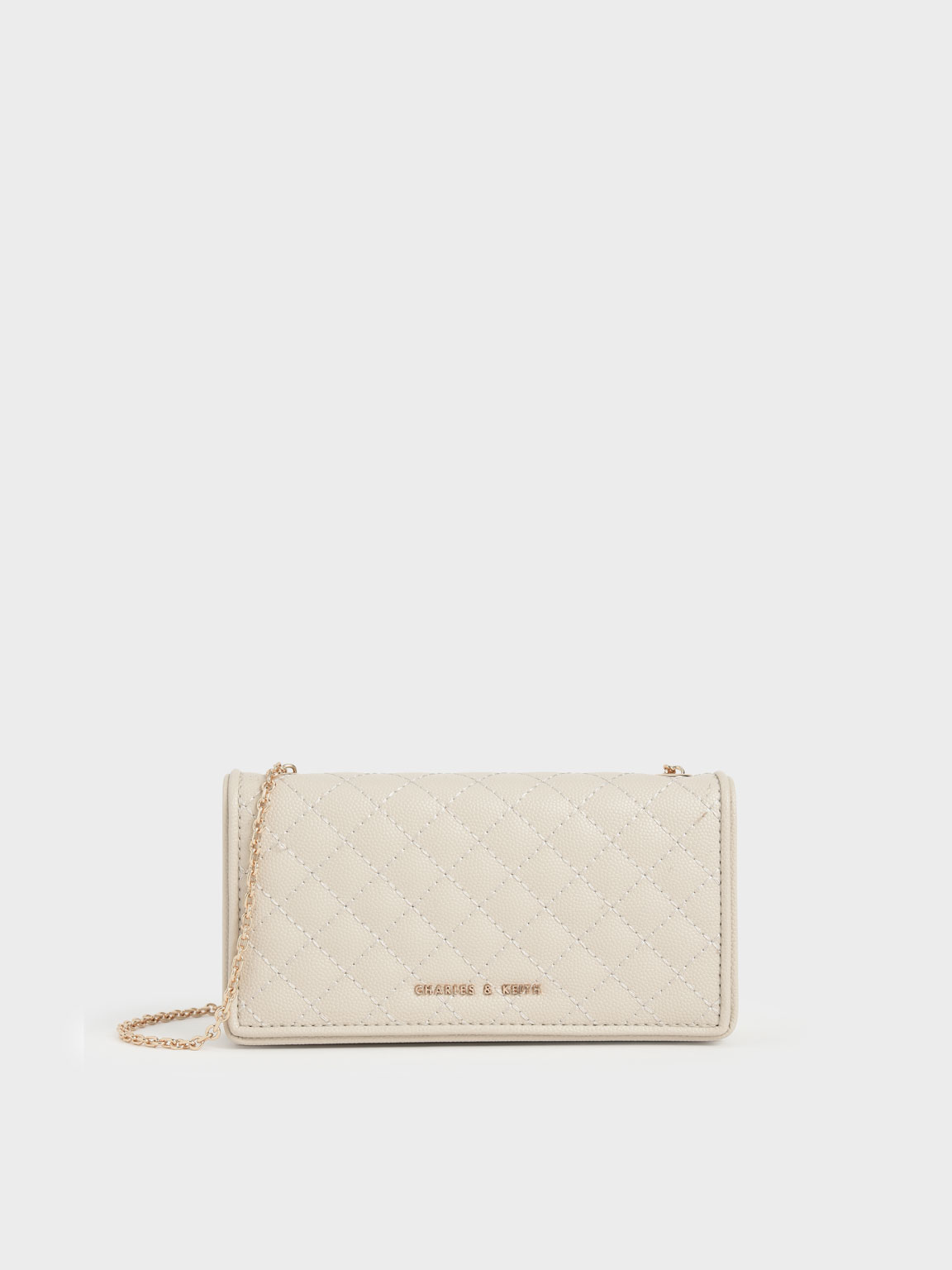 Quilted Pouch, Cream