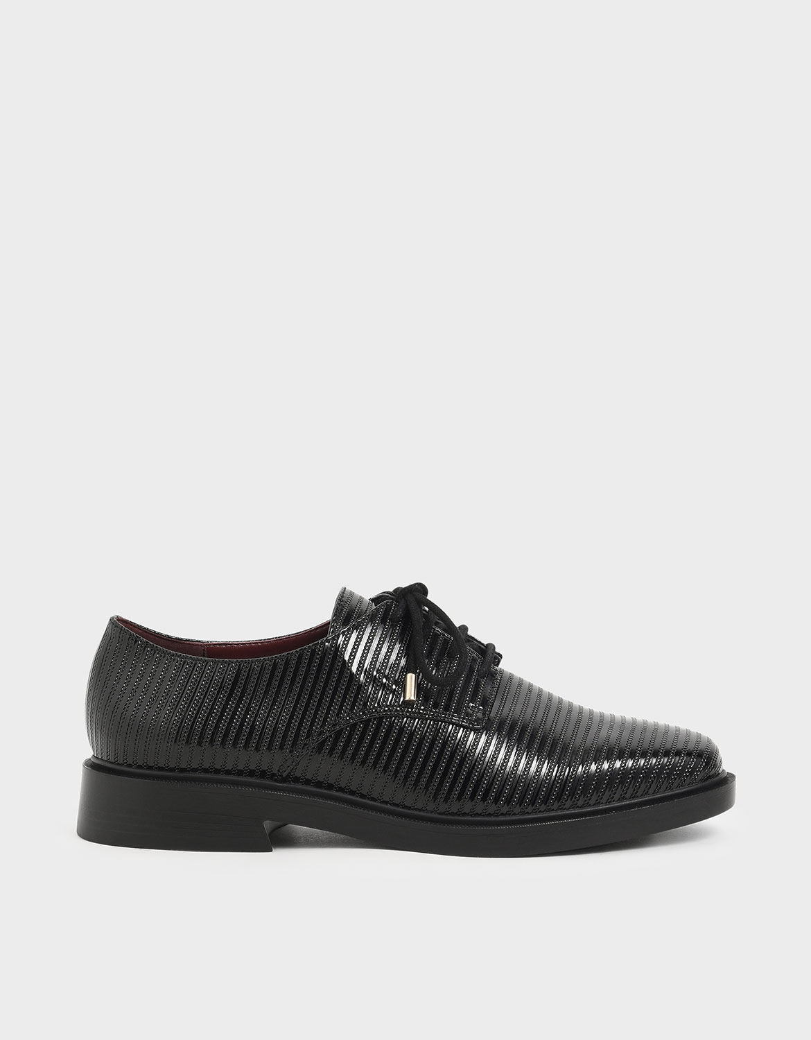 Patent Derby Shoes, Black