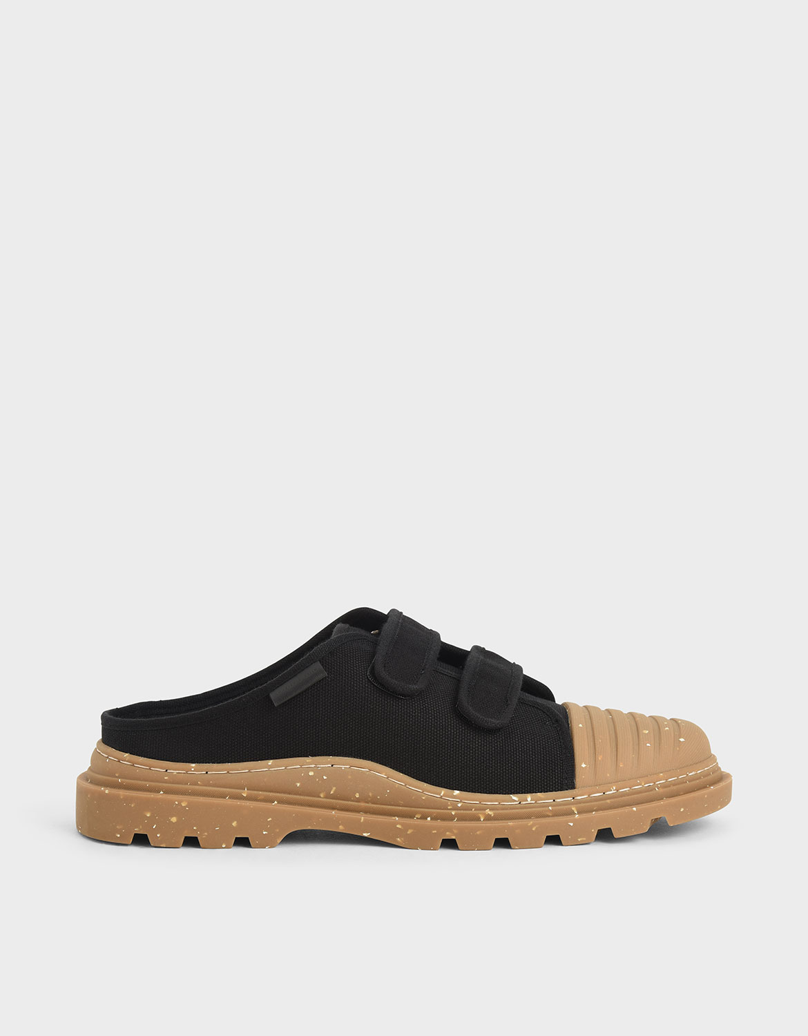 The Purpose Collection - Velcro Strap Sneaker Mules, Black