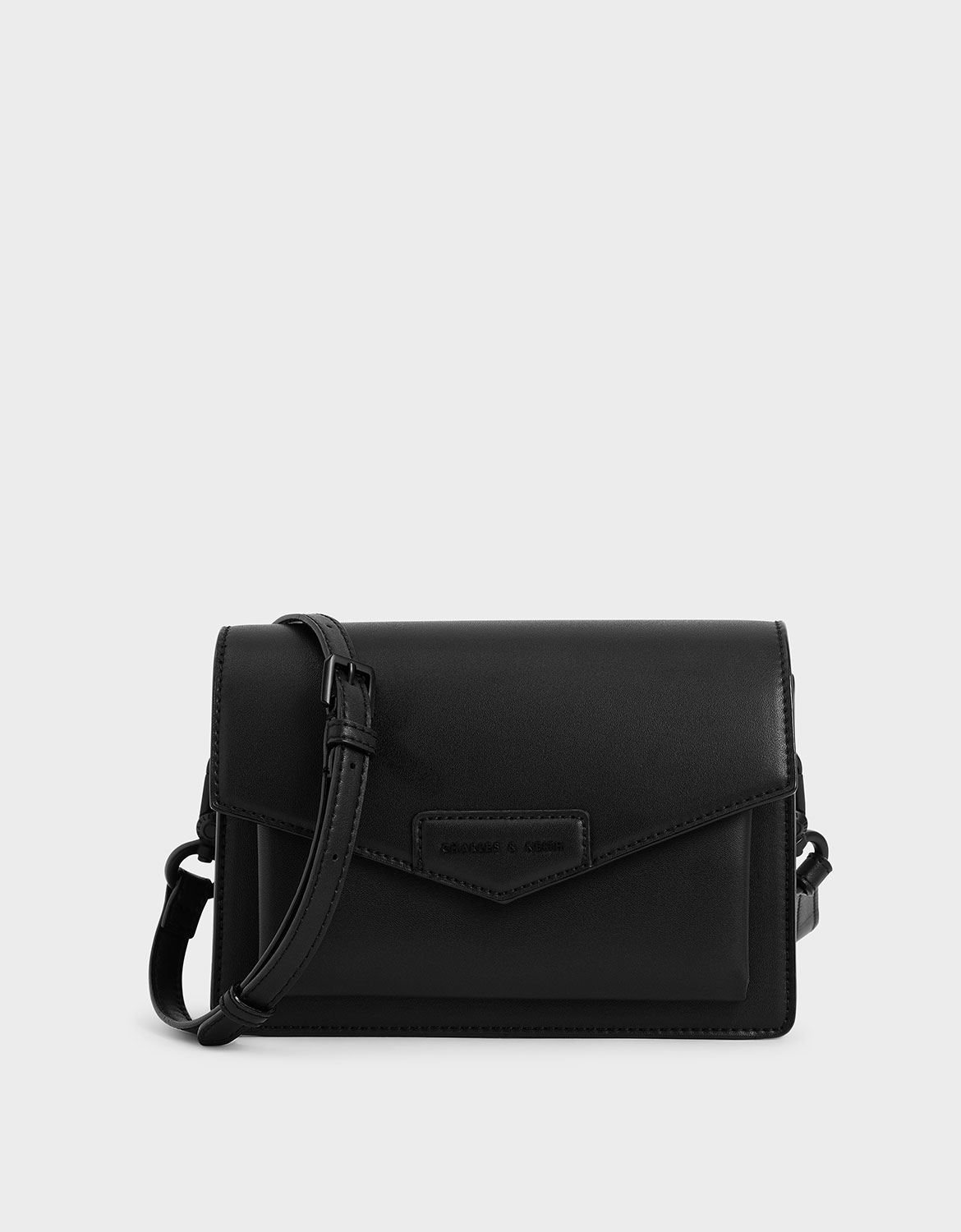 Envelope Crossbody Bag, Ultra-matte black