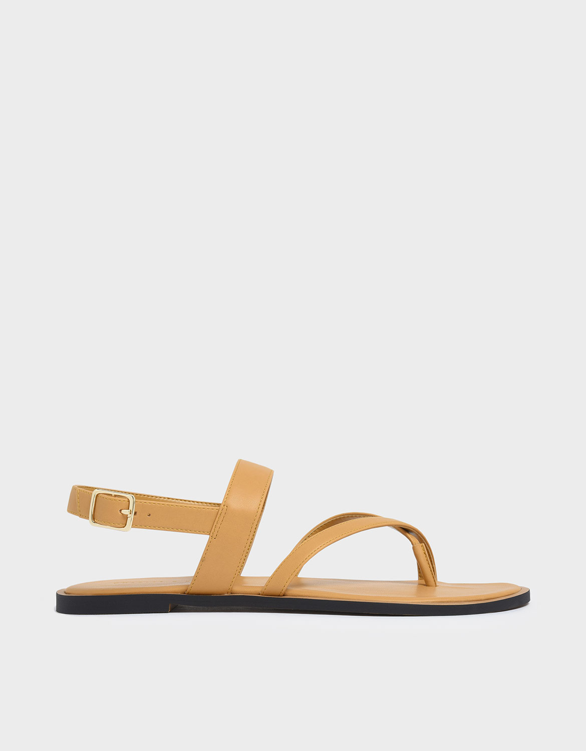 Toe Strap Thong Sandals, Mustard