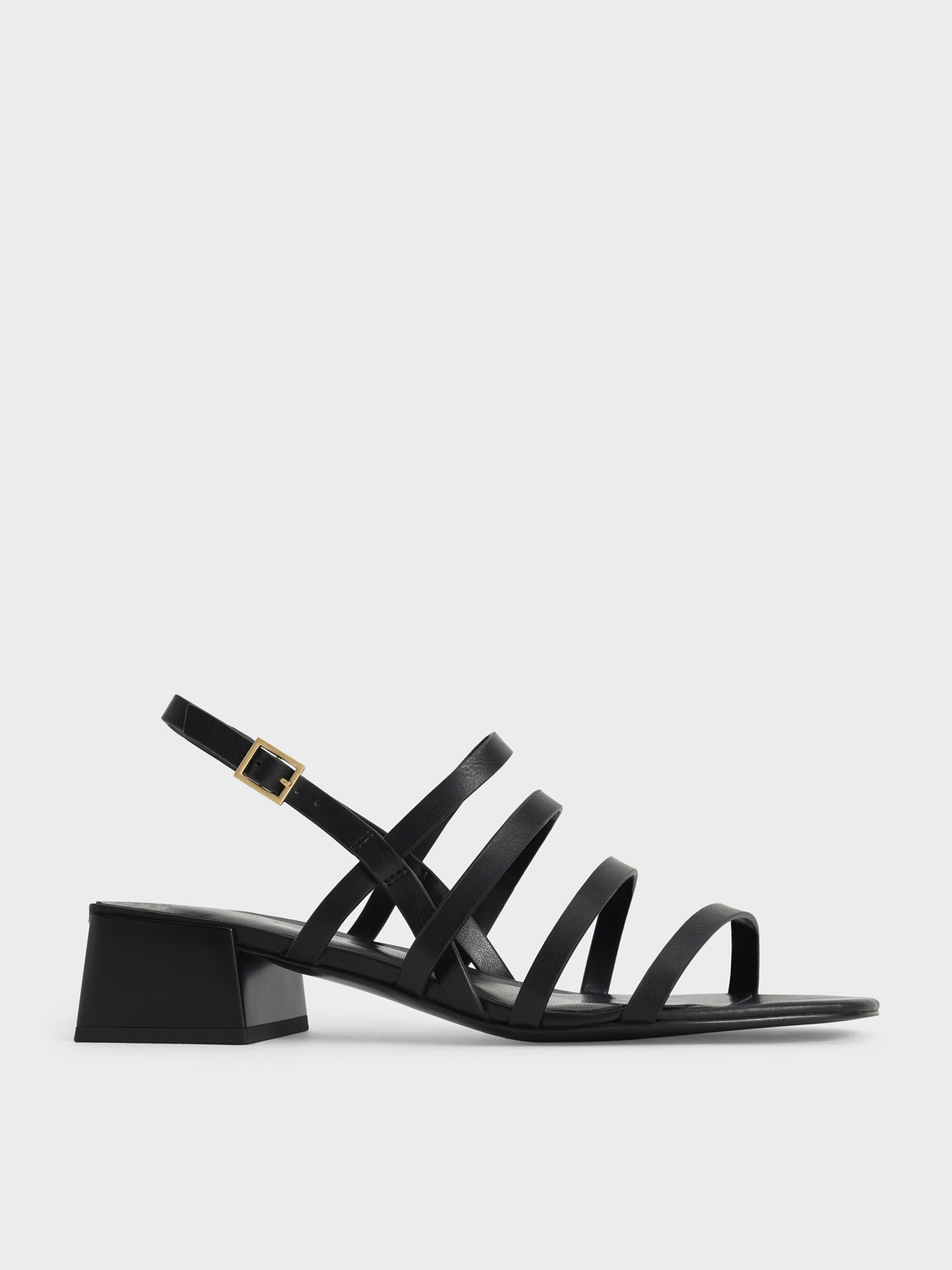 Strappy Geometric Slingback Sandals