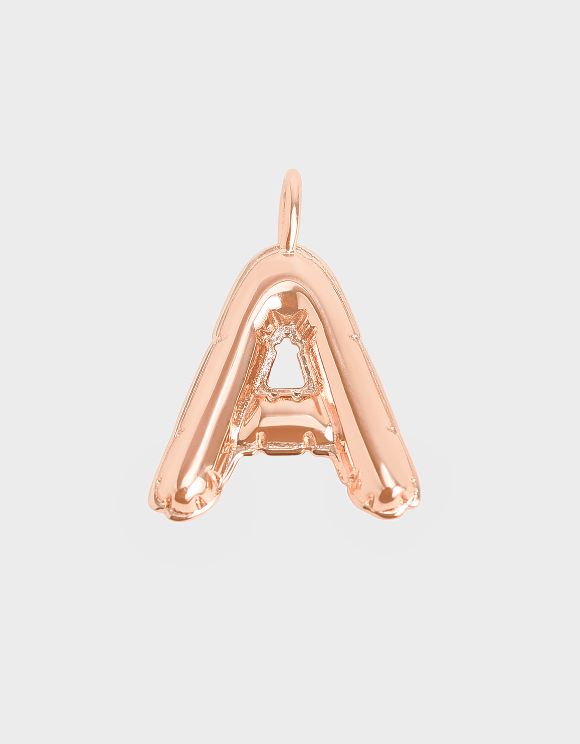 Alphabet 'A' Charm, Rose gold