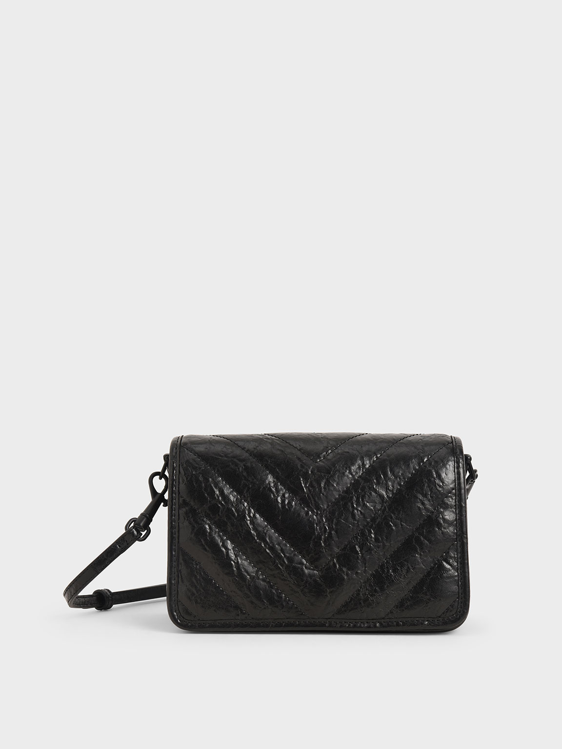 Quilted Patent Crossbody Bag