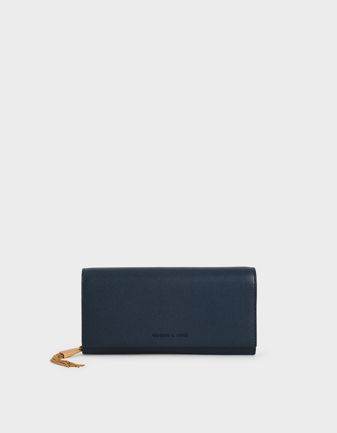 Tassel Detail Long Wallet, Blue