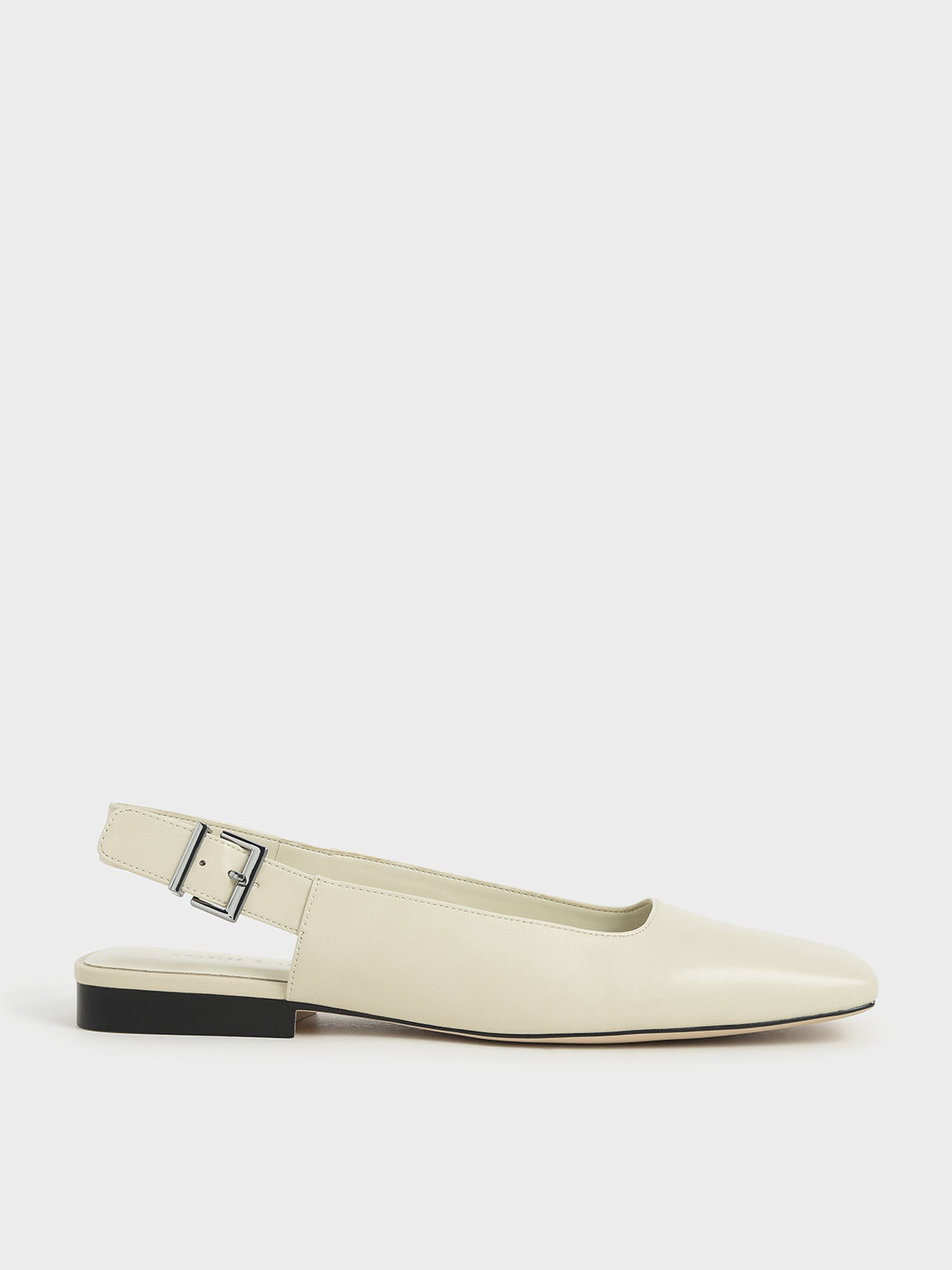Square Toe Slingback Ballerina Flats
