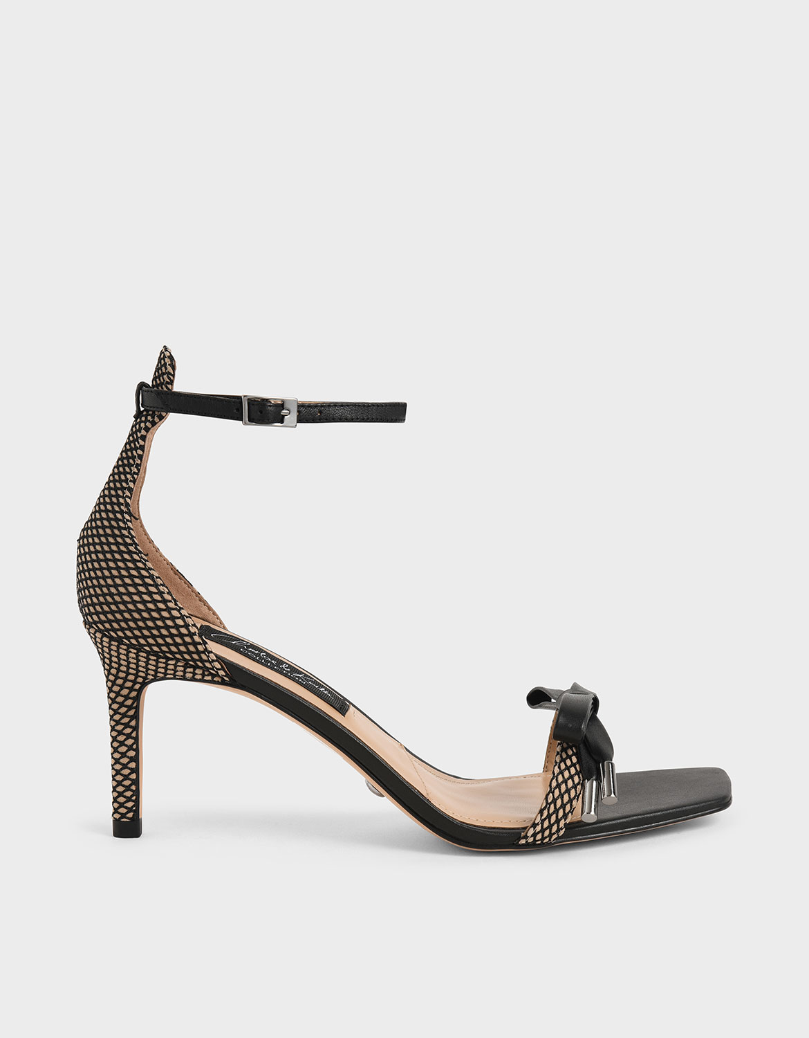 Leather & Kid Suede Bow Sandals, Multi
