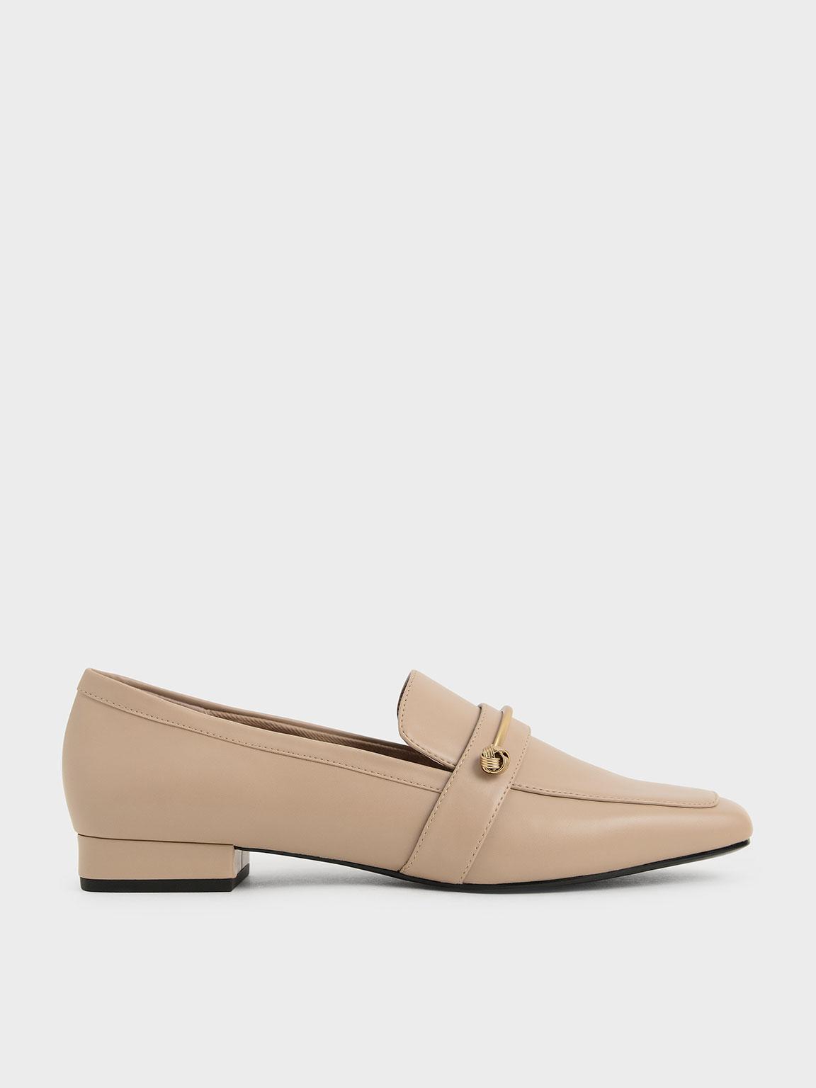Metallic Accent Penny Loafers