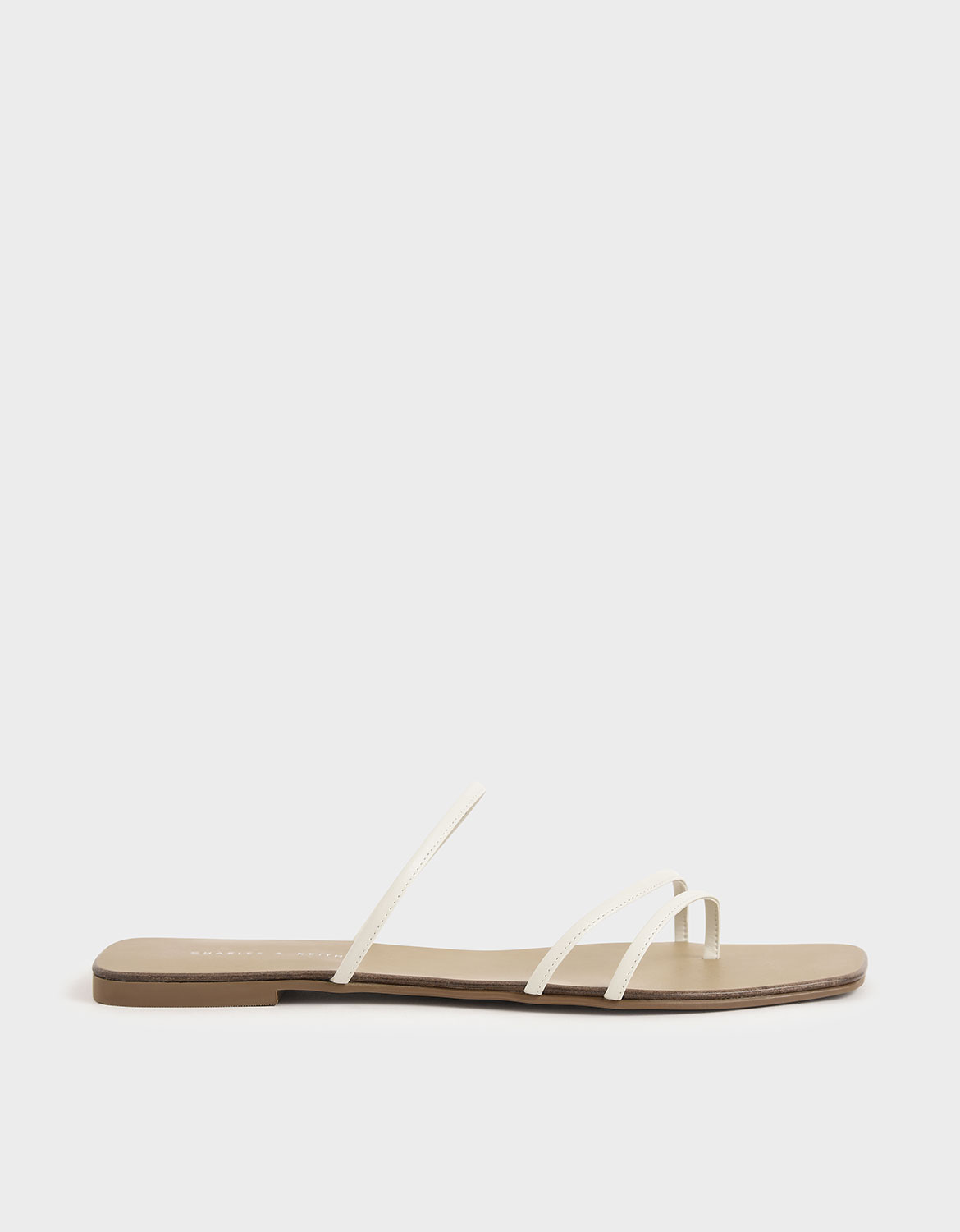 Strappy Thong Sandals, Chalk