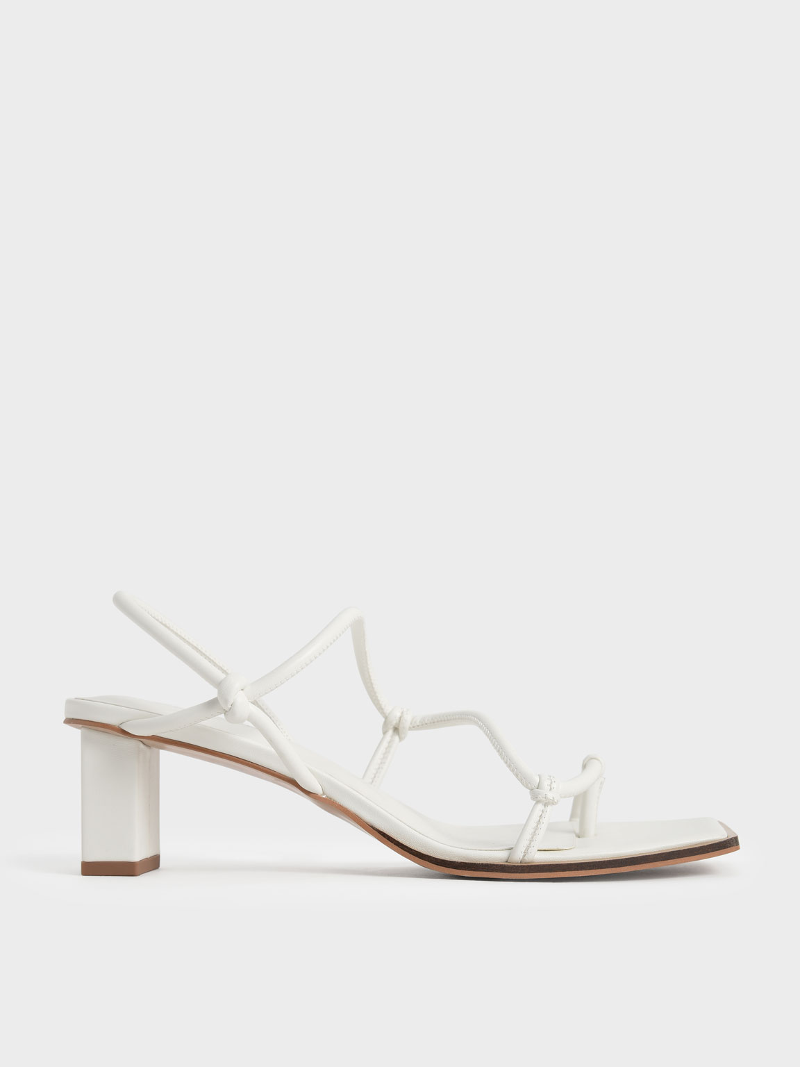 Strappy Toe-Loop Heeled Sandals