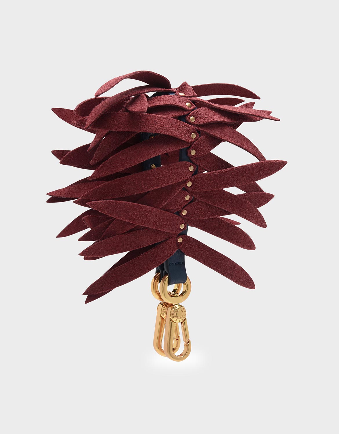 Flare Fringe Mini Bag Strap, Brick