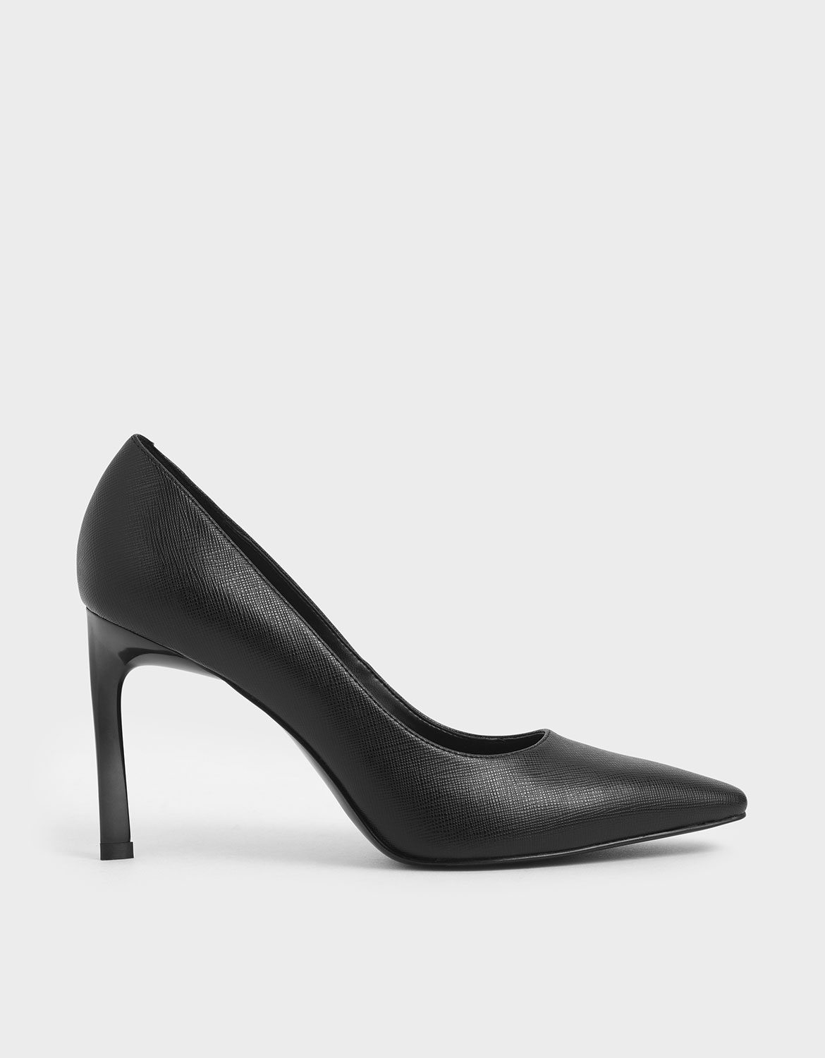 Sculptural Stiletto Pumps, Black