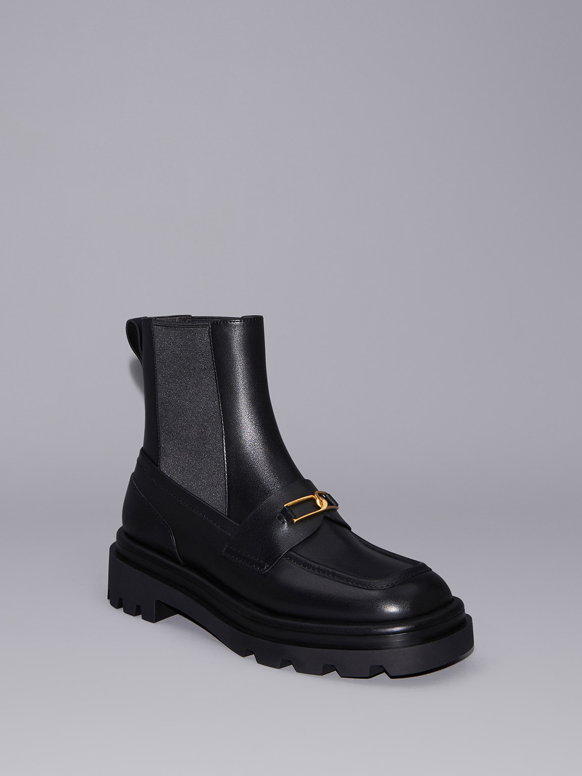 Gabine Leather Loafer Chelsea Boots