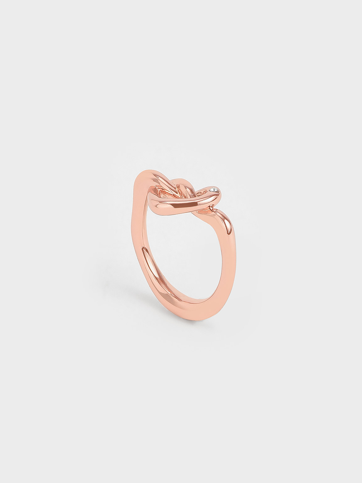 Swarovski® Crystal Embellished Heart Ring, Rose gold