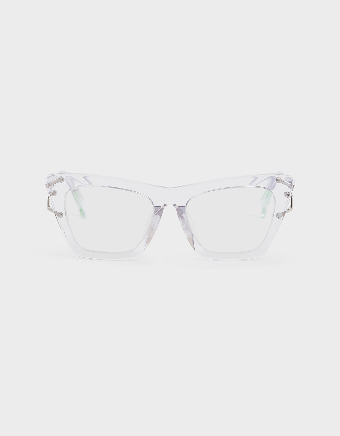 Acetate Butterfly Sunglasses, White