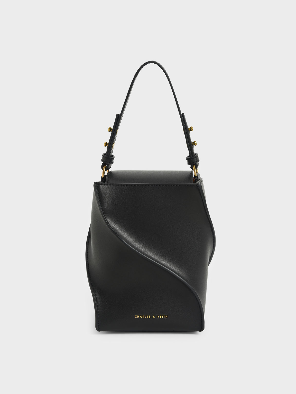 Sculptural Bucket Bag, Black