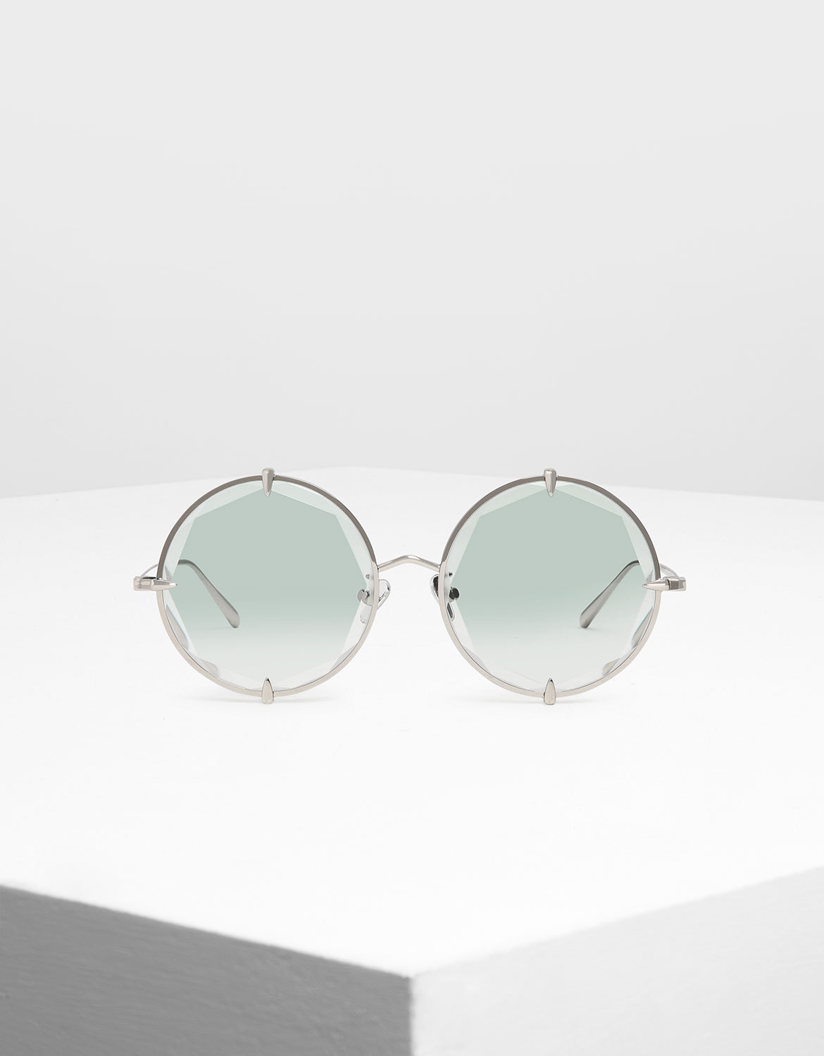 Round Wire Frame Skinny Sunglasses