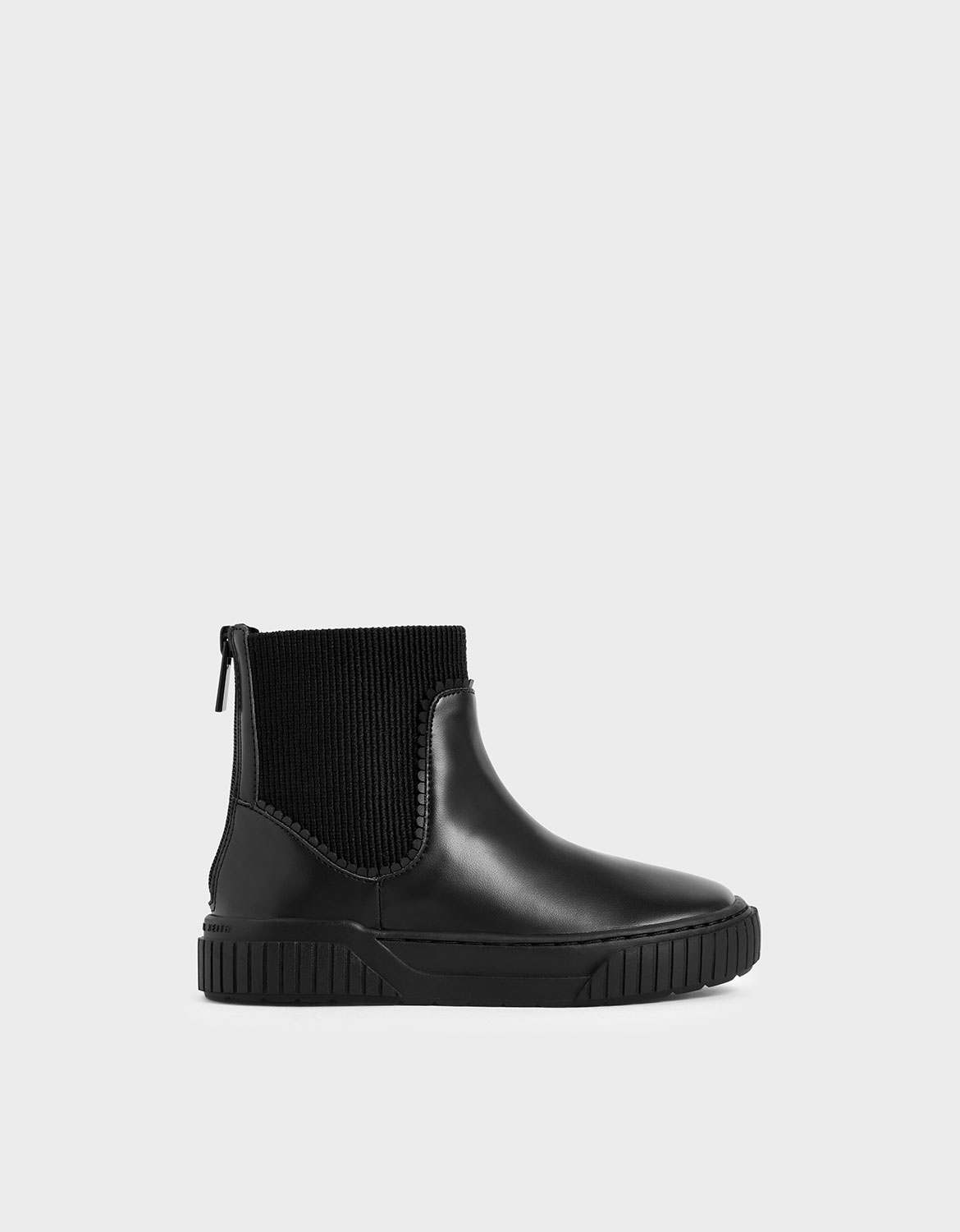 Girls' Ankle Sock Boots, Black