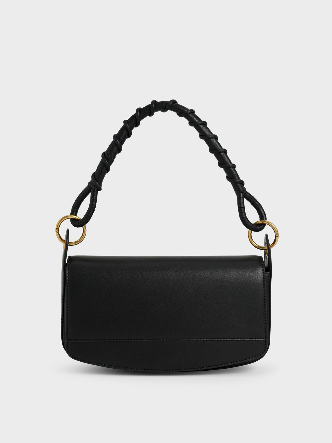 Coiled Top Handle Shoulder Bag