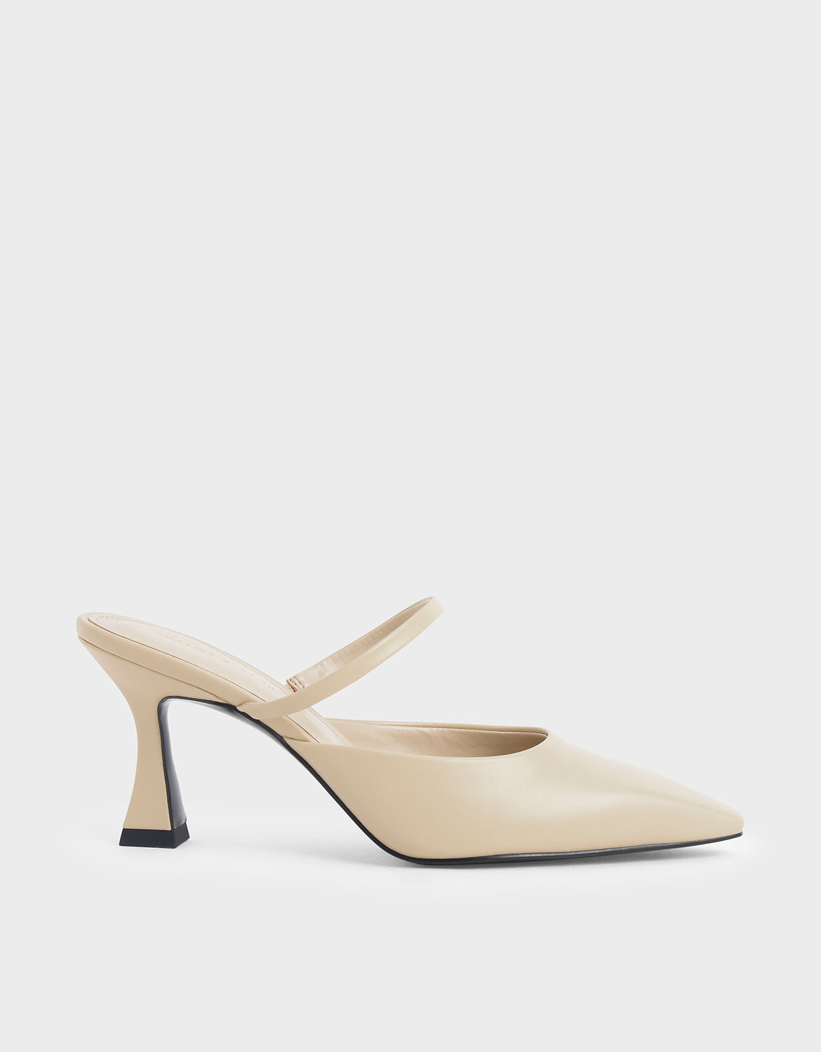 Sculptural Heel Mules, Chalk
