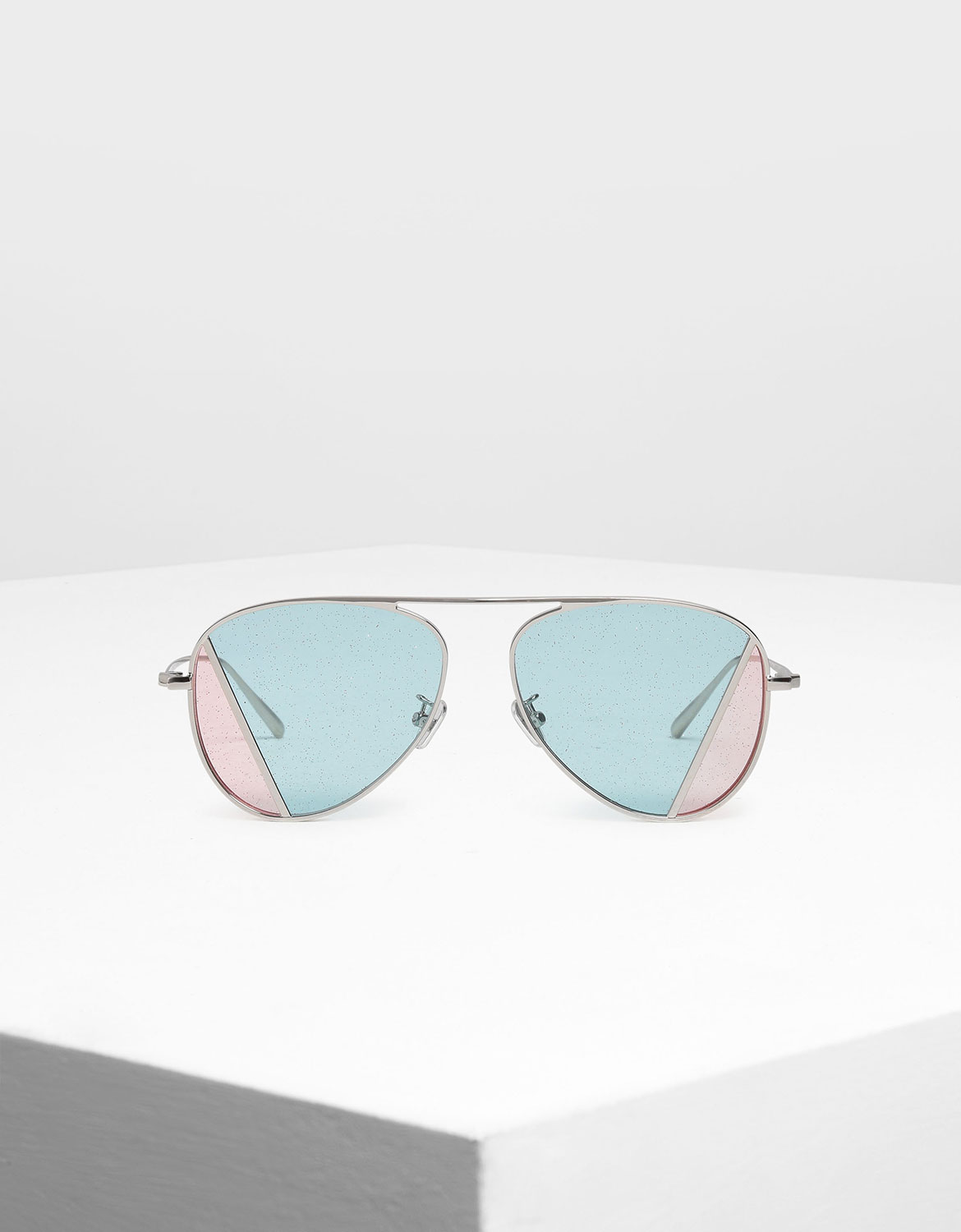 Two-Tone Aviator Sunglasses, Multi