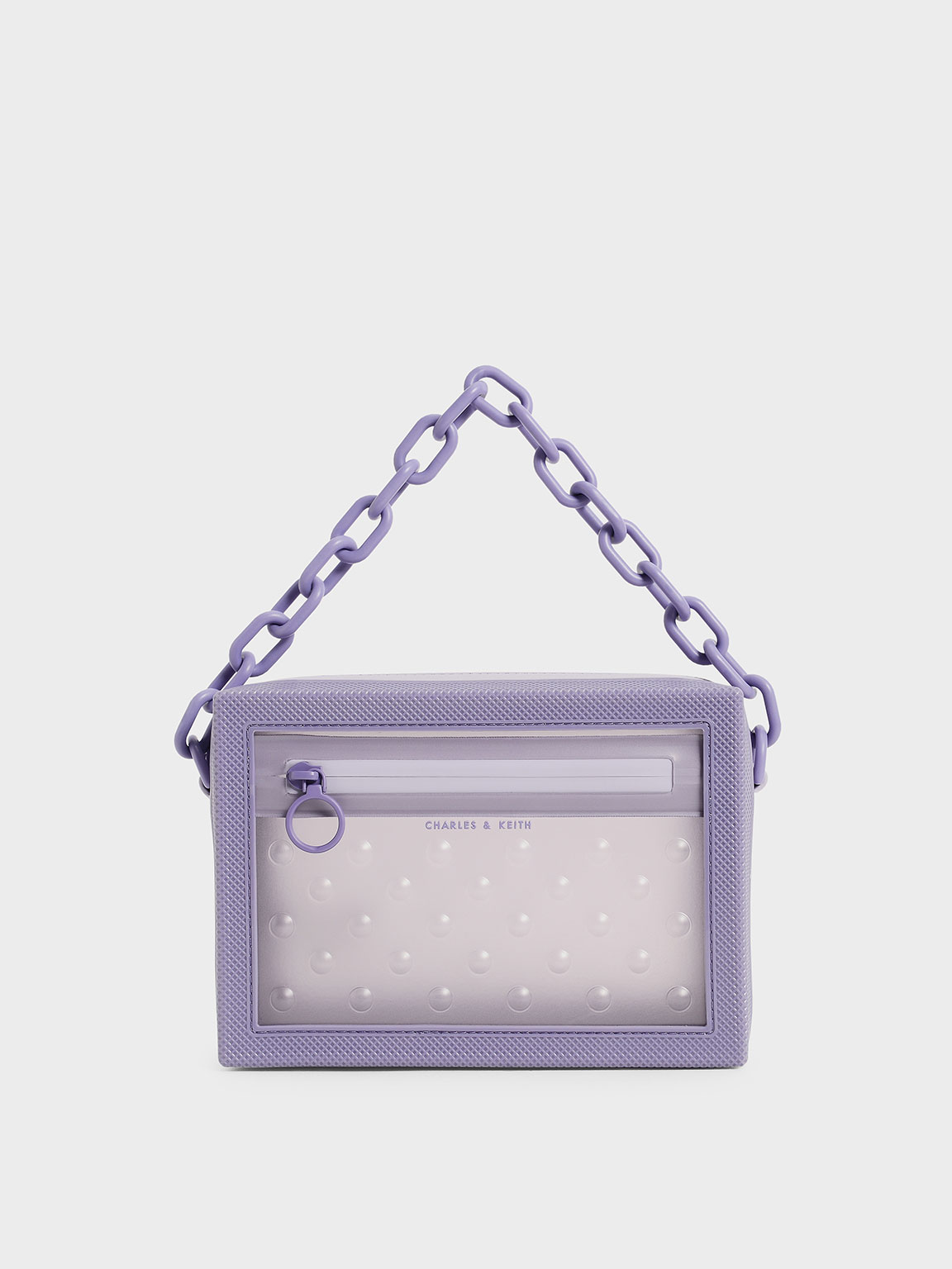 Chain Link Crossbody Bag, Lilac