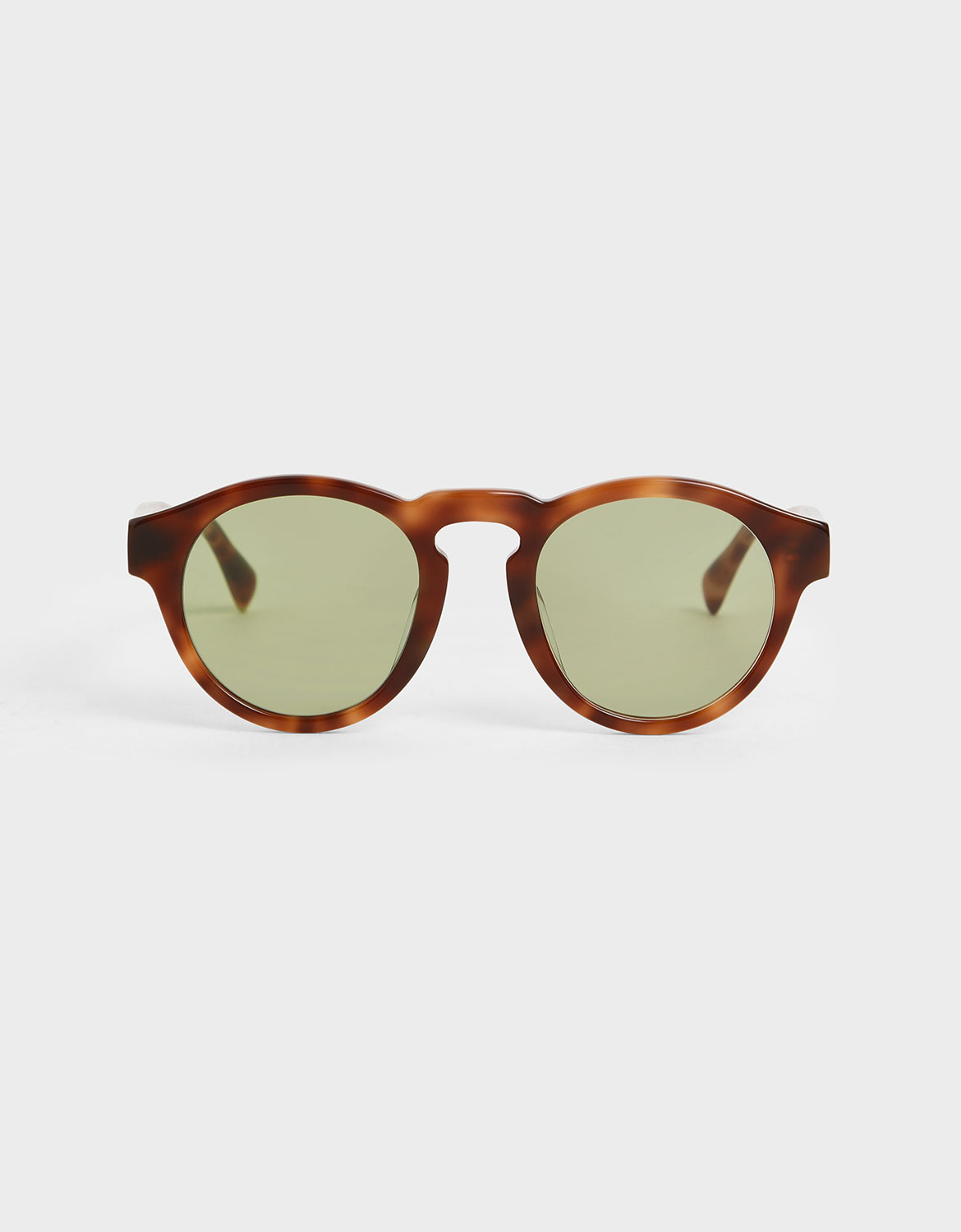 Tortoiseshell Round Acetate Sunglasses