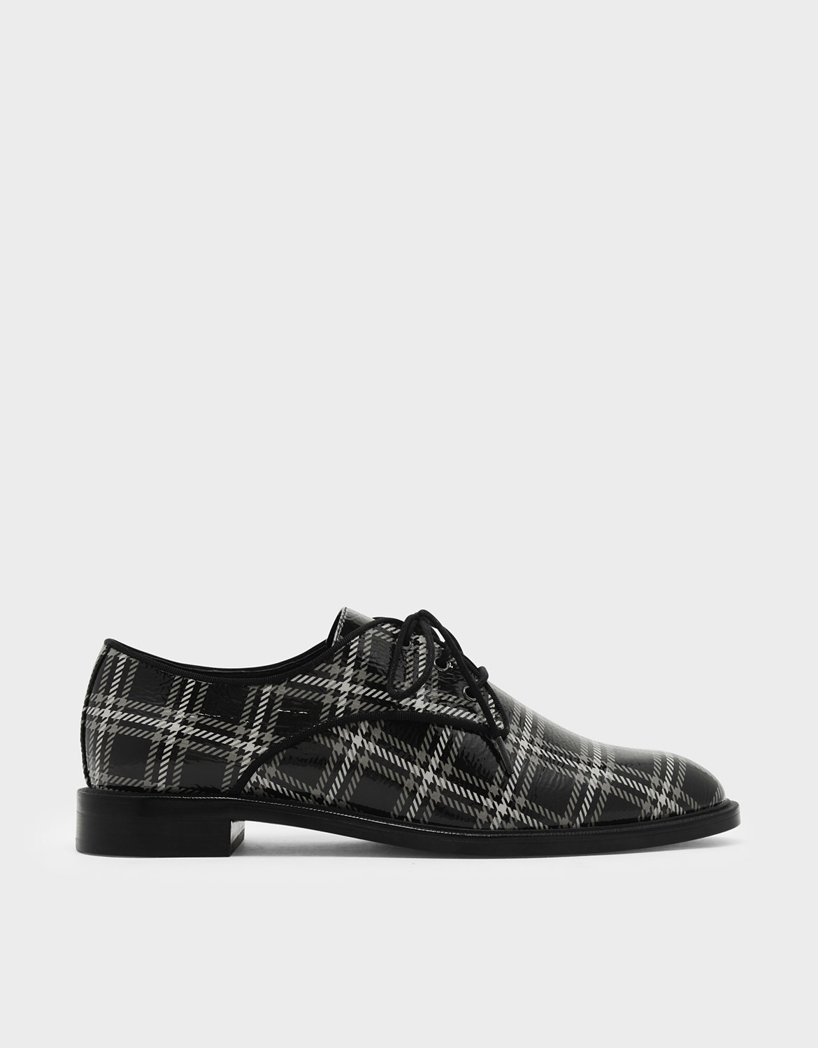 Leather Derby Shoes, Black