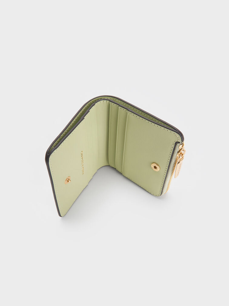 Keely Top Zip Small Wallet, Matcha Green, hi-res