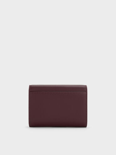 Briony Curved Flap Wallet, Wineberry Red, hi-res