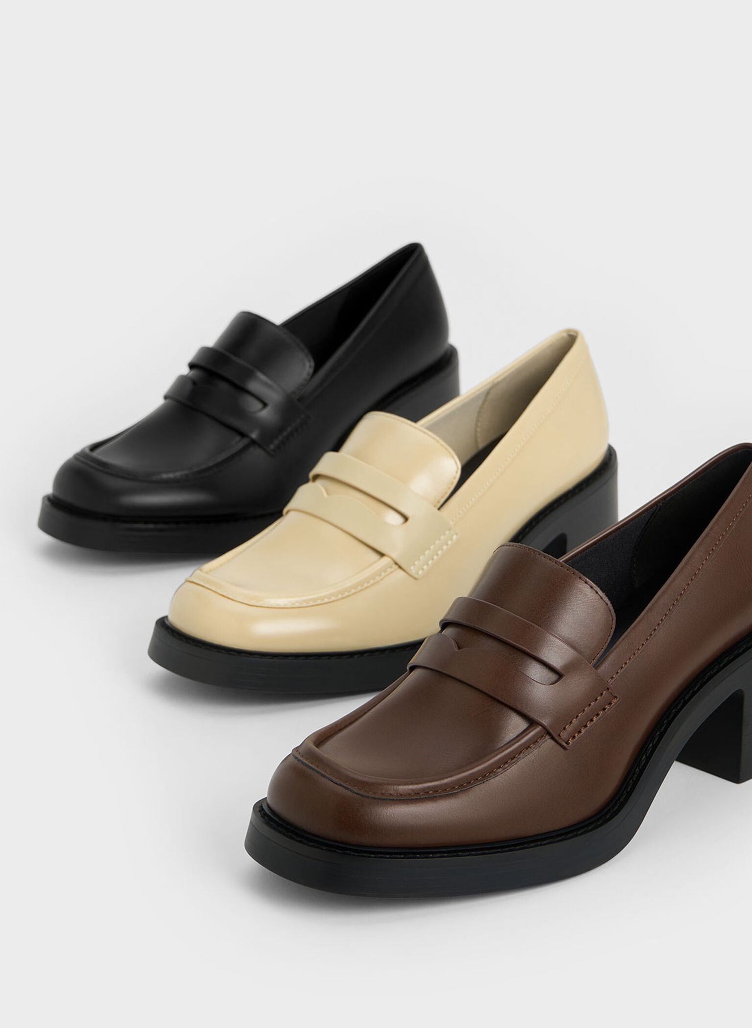 Hester Loafer Pumps, Black, hi-res