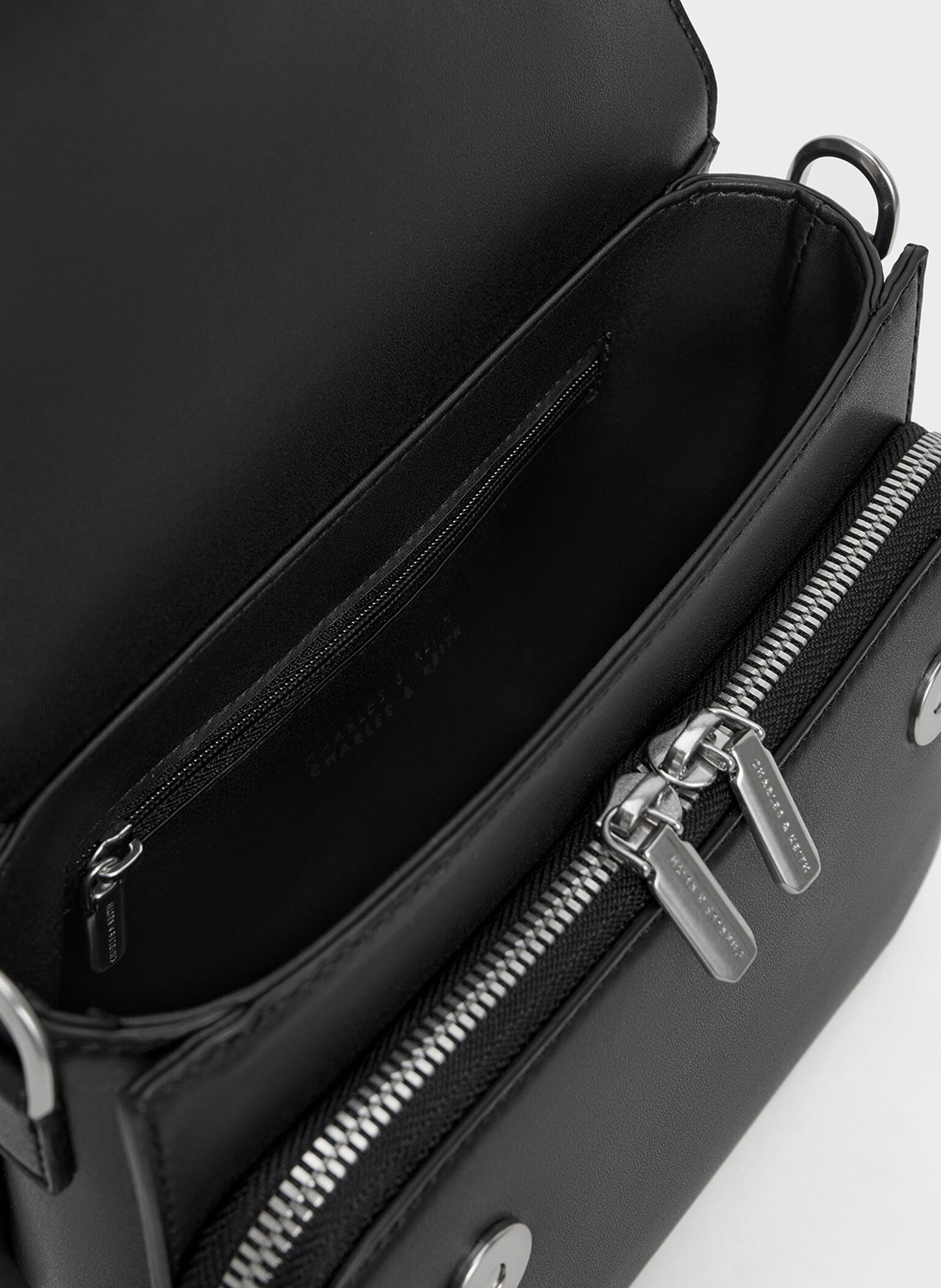 Octavia Front Flap Top Handle Bag, Noir, hi-res