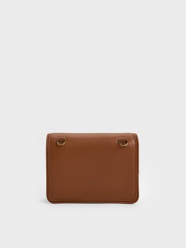 Lyla Knotted-Strap Wallet, Chocolate, hi-res