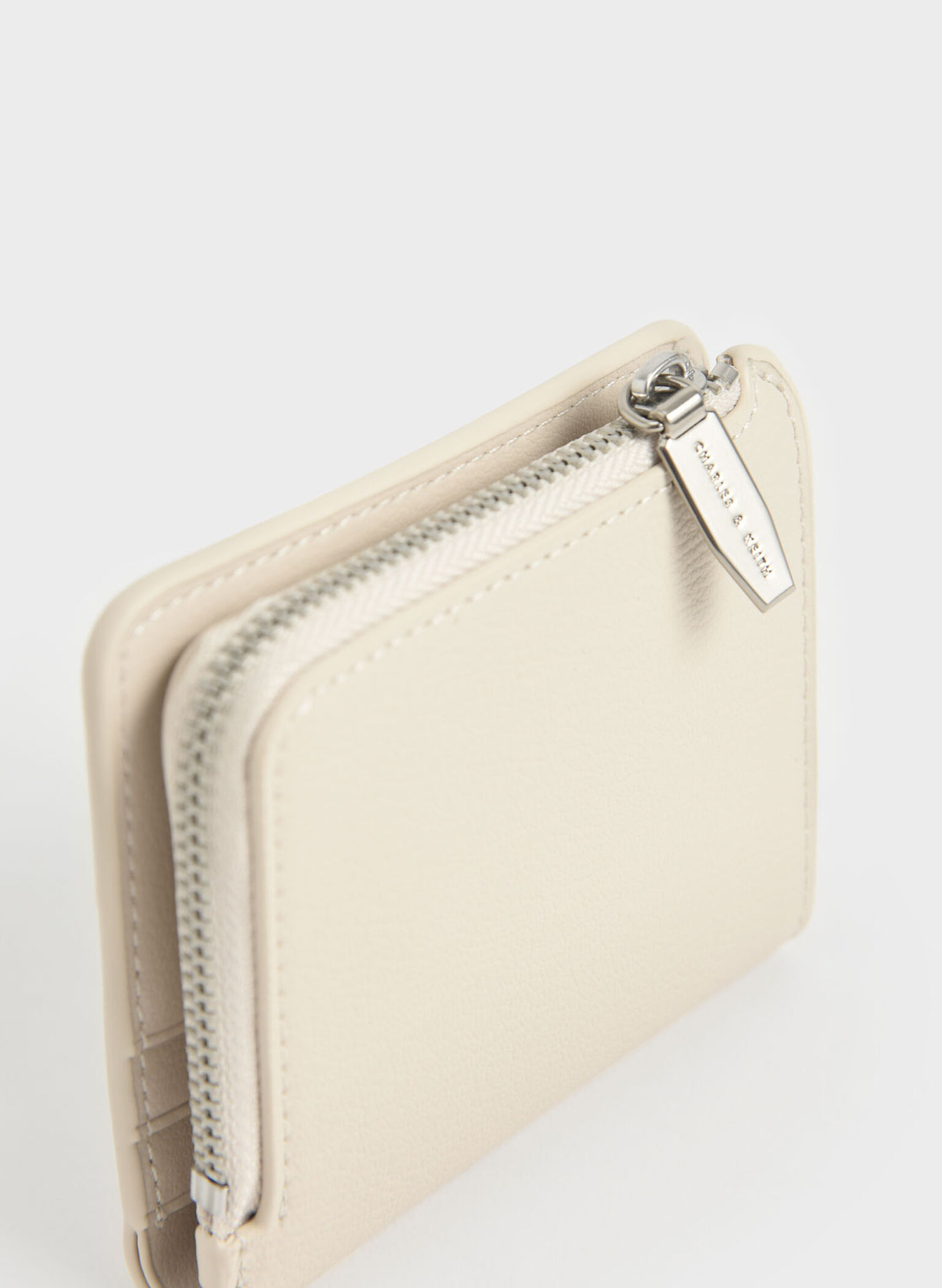 Zip Around Card Holder, Cream, hi-res