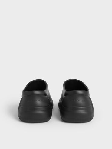 Eva Sculptural Platform Sandals, Black, hi-res