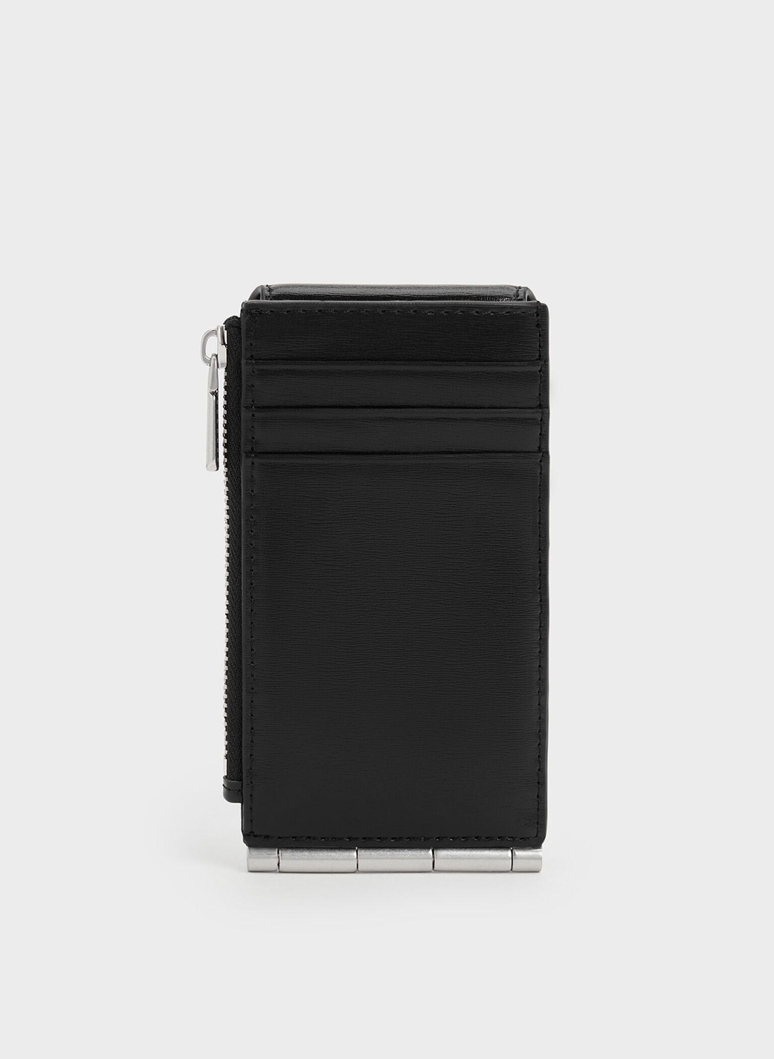 Calla Bi-Fold Side-Zip Card Holder, Noir, hi-res