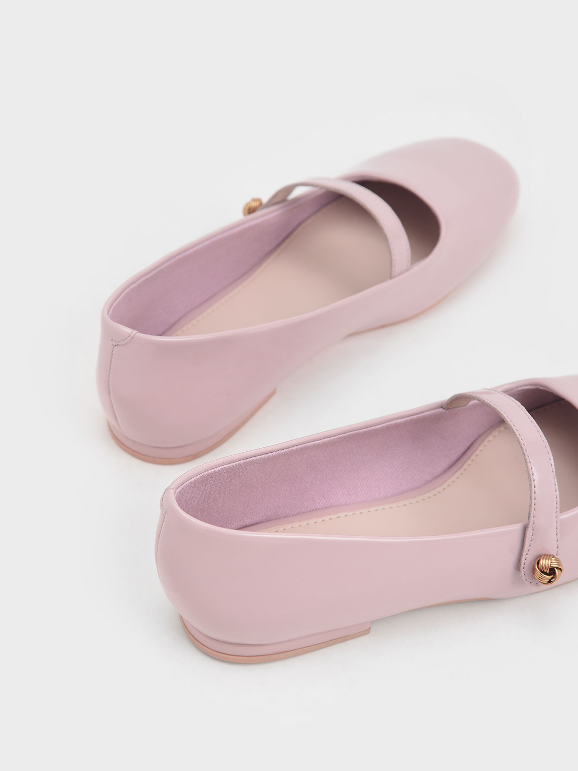 Girls' Patent Mary Jane Flats, Lilac, hi-res