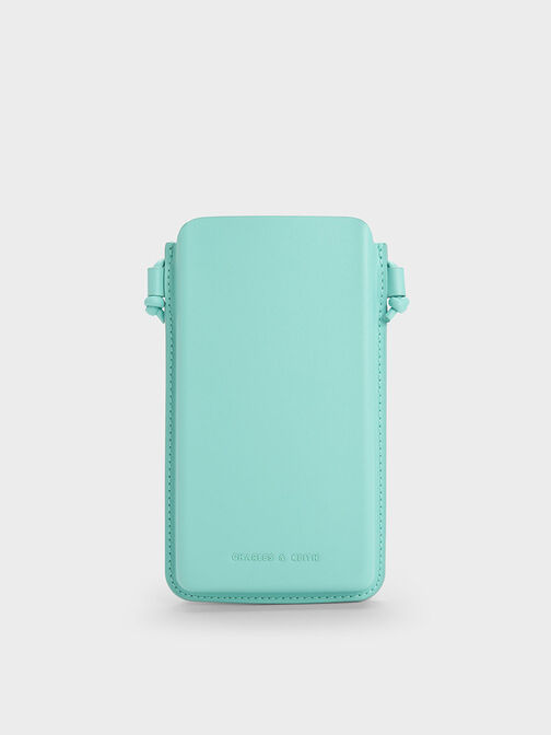 Camelia Phone Pouch, Turquoise, hi-res
