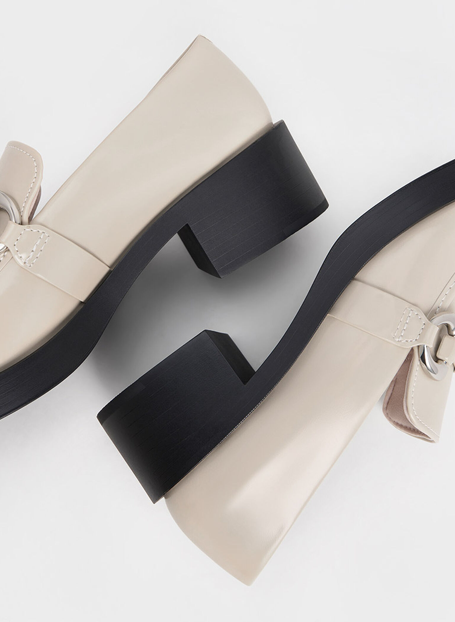 Catelaya Metallic Accent Loafer Pumps, Chalk, hi-res
