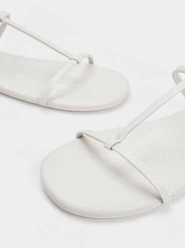 Recycled Polyester Gladiator Sandals, White, hi-res