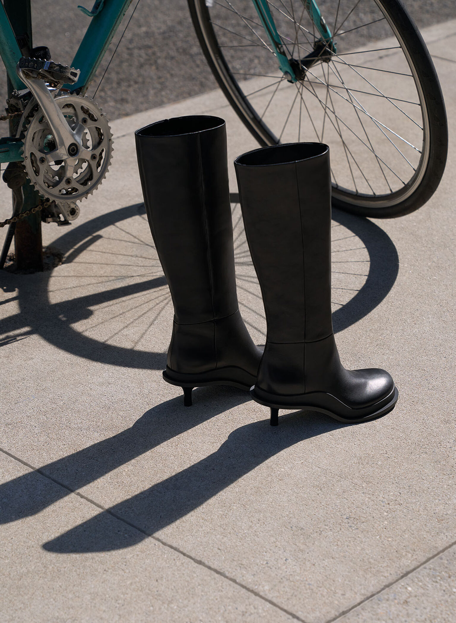 Frida Leather Knee-High Boots, Black, hi-res