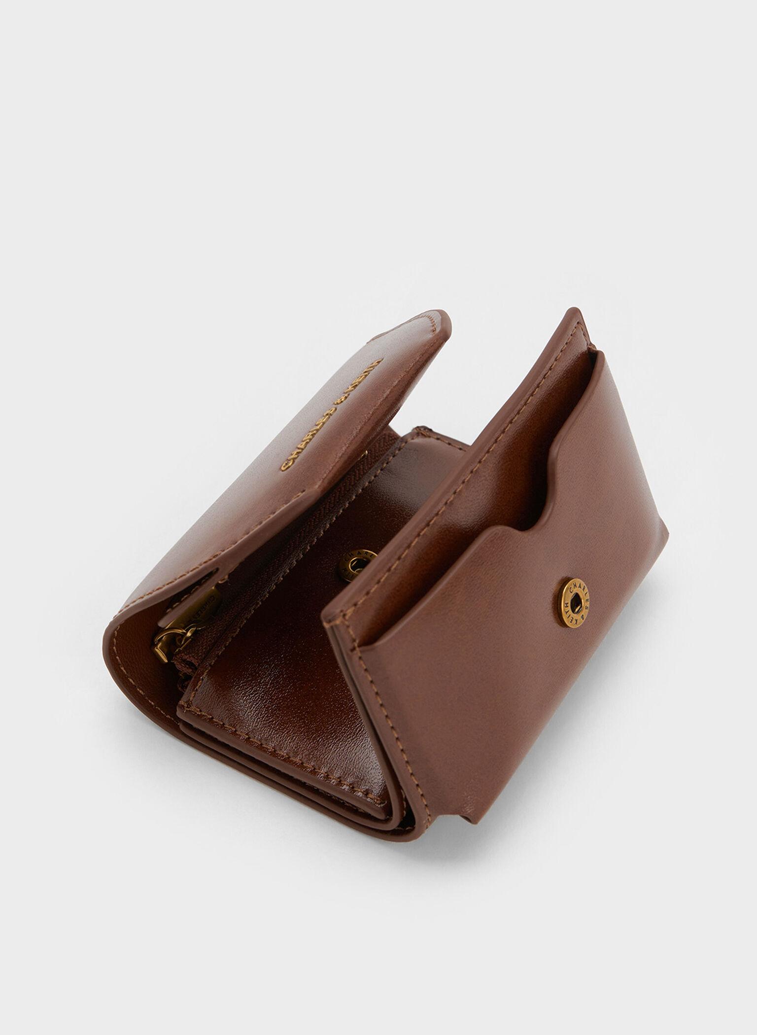 Enola Front Flap Wallet, Dark Brown, hi-res
