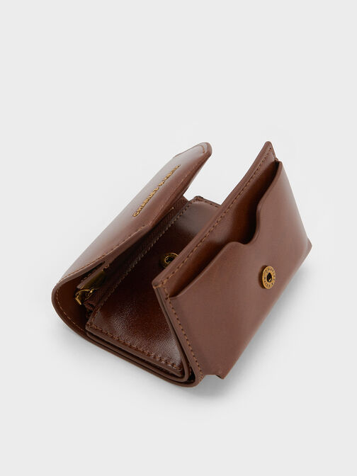 Enola Front Flap Wallet, Dark Brown, hi-res