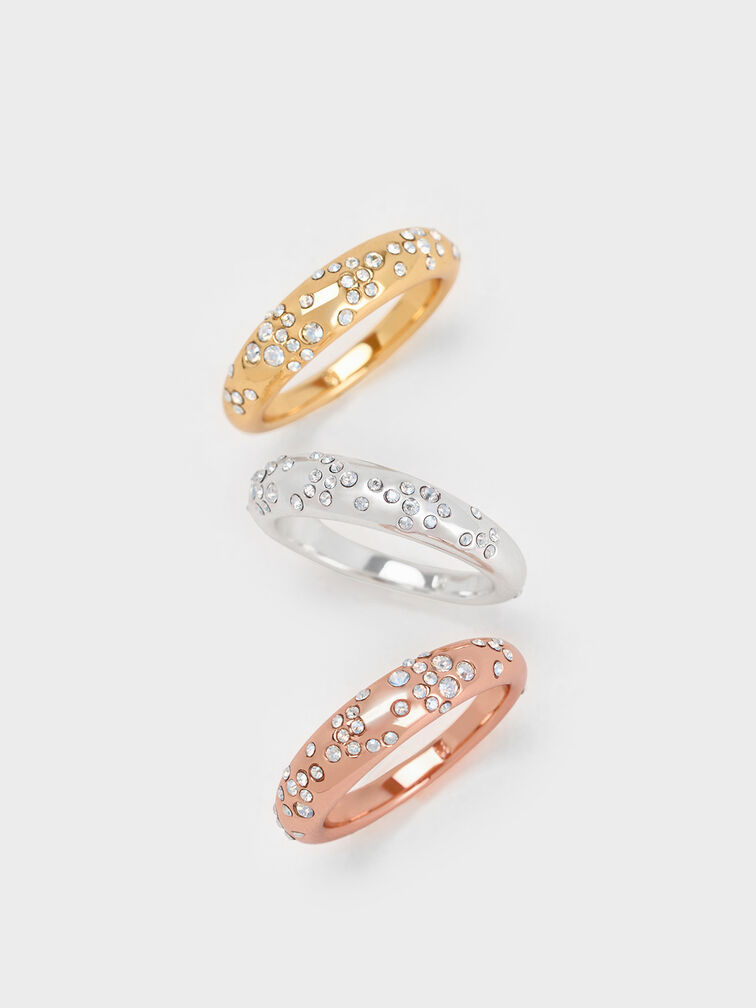 Reverie Crystal Dome Ring, Rose Gold, hi-res