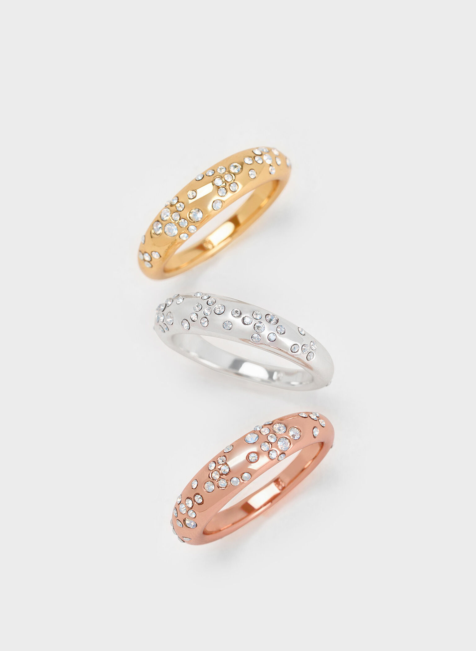 Reverie Crystal Dome Ring, Rose Gold, hi-res