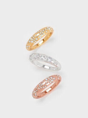 Reverie Crystal Dome Ring, Rose Gold, hi-res