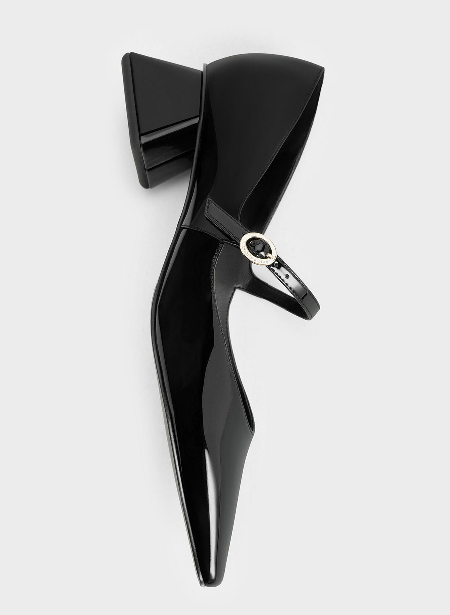 Roxane Patent Square-Toe Mary Janes, Black Patent, hi-res