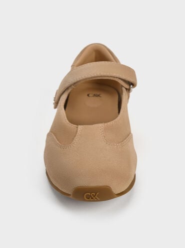 Jace Suede Mary Janes, Beige, hi-res