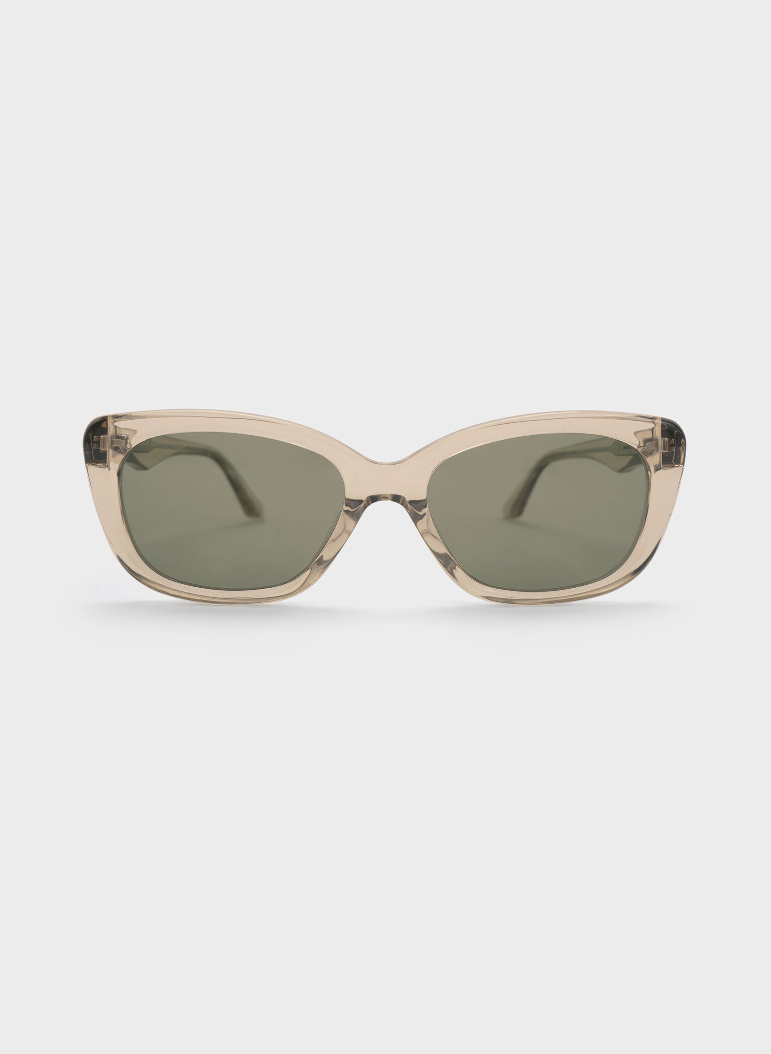 Maeva Recycled Acetate Cat-Eye Sunglasses, Beige, hi-res