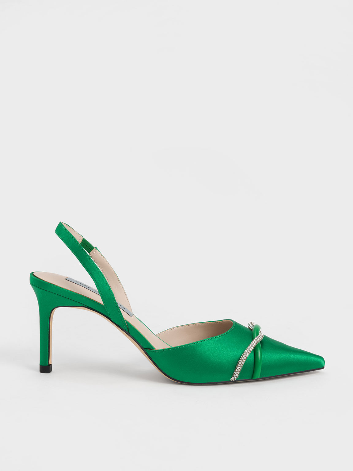 Green best sale slingback pumps